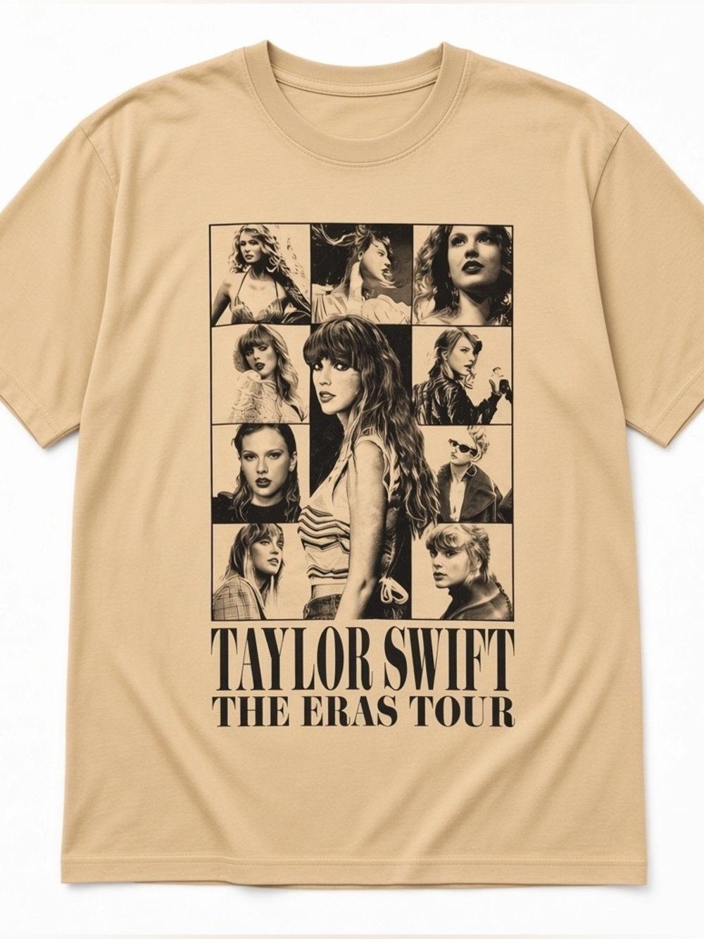 Authentic Taylor Swift The Eras Tour Official "Through LA" Beige T-Shirt Size M